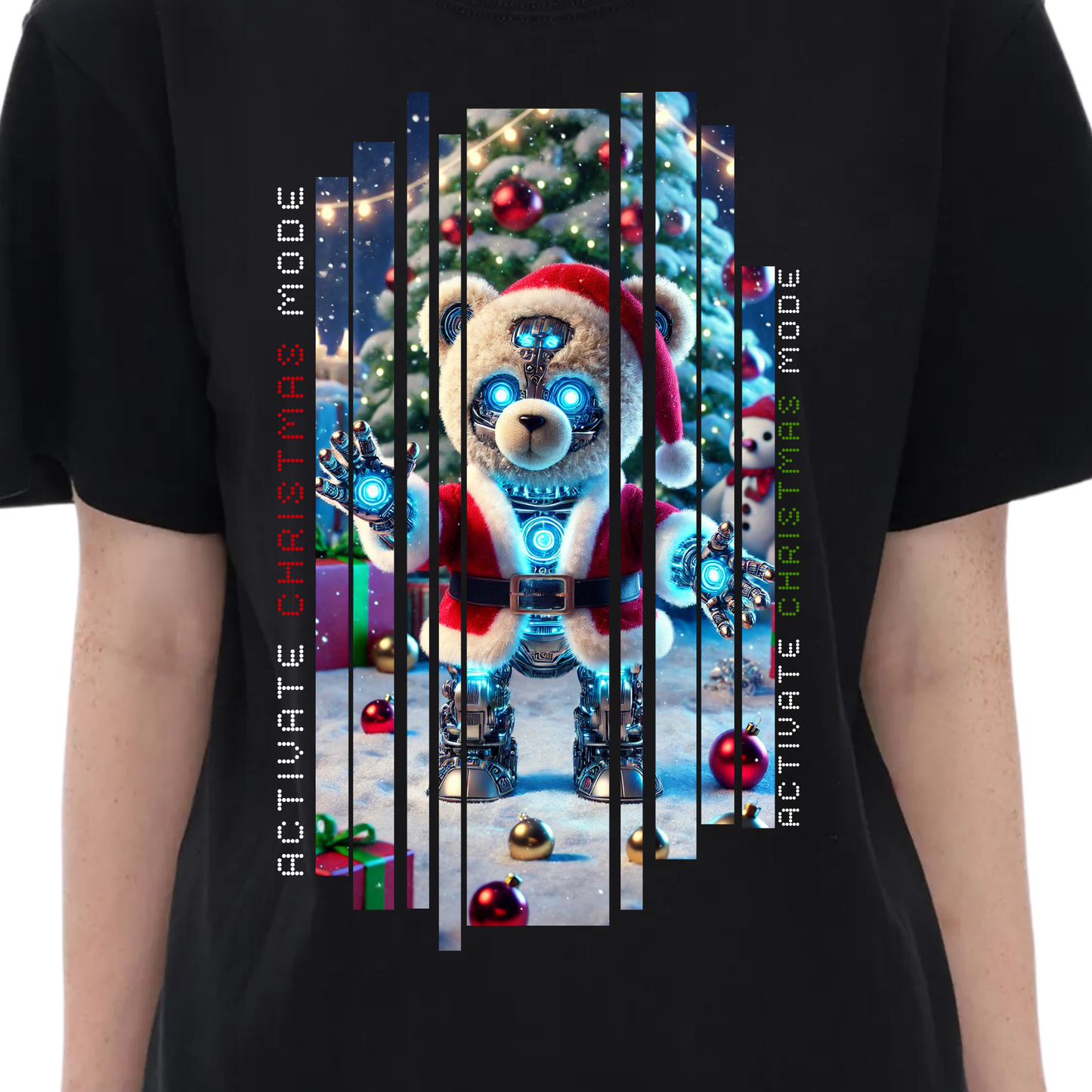 Activate Christmas Mod Unique Robotic Style Santa Bear Christmas T-shirt