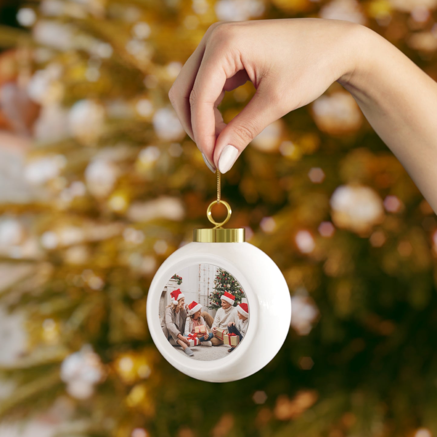 Personalized Ceramic 3" diameter Christmas Ball Ornament