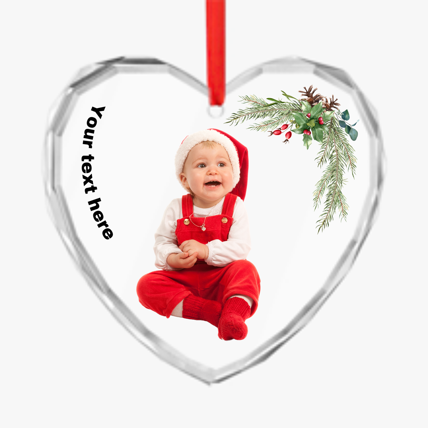 Custom Photo & Text Holiday Custom Photo & Text Holiday Ornament Ornament Christmas tree Ornaments