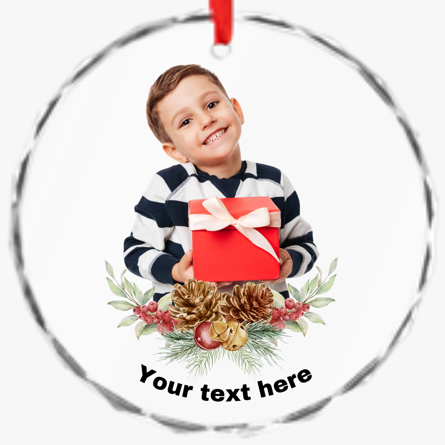 Custom Photo & Text Holiday Custom Photo & Text Holiday Ornament Ornament Christmas tree Ornaments