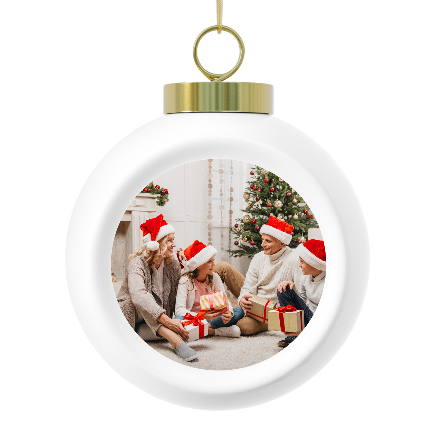 Personalized Ceramic 3" diameter Christmas Ball Ornament